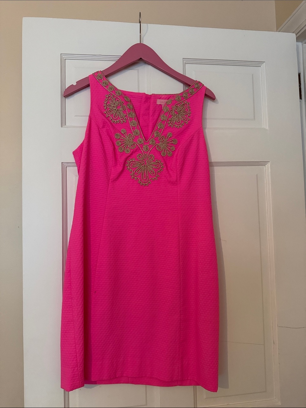 Lilly Pulitzer. Women’s Pink Embroidered Shift Dress
